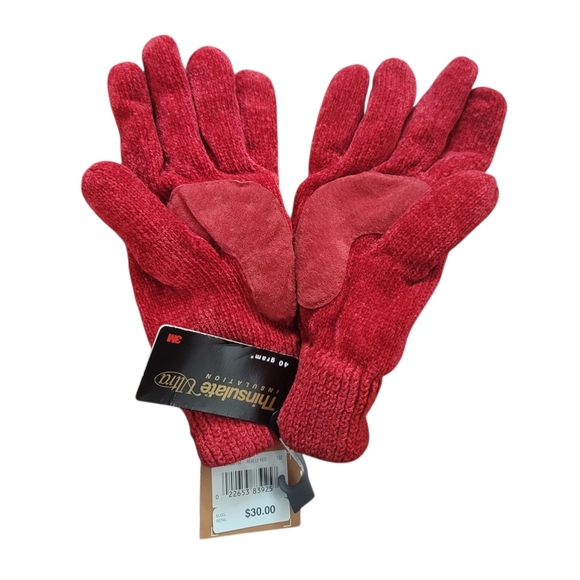 NWT ISO Soft Red Thinsulate Gloves - Picture 2 of 6